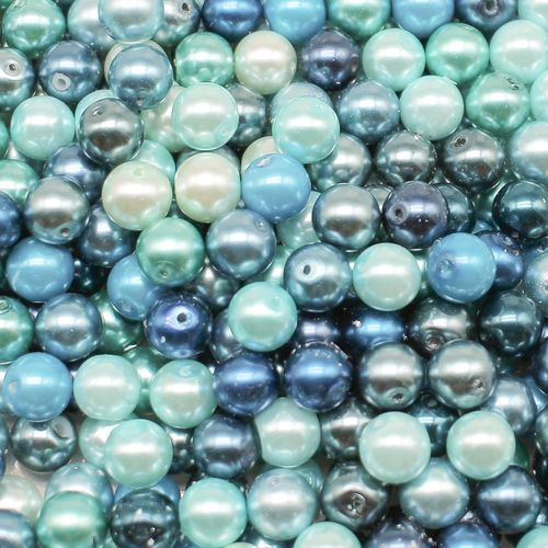 Glass Pearl Round Beads 8mm Ocean Mix 100pcs for jewellery making