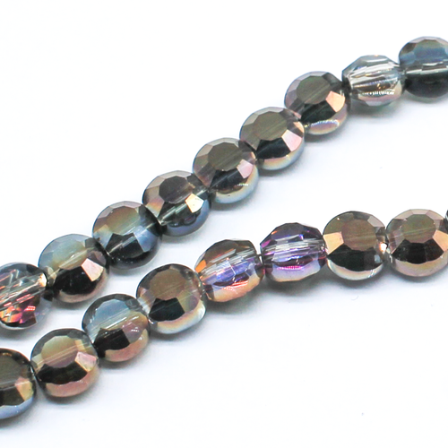 5mm crystal beads bronze rainbow, pack of 100 — faceted for jewelry making and beadwork