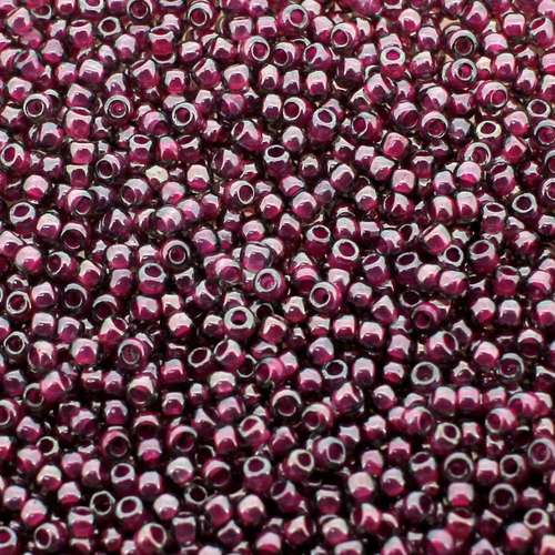 Toho Size 11 Seed Beads 10g - Inside Colour Grey Magneta Lined