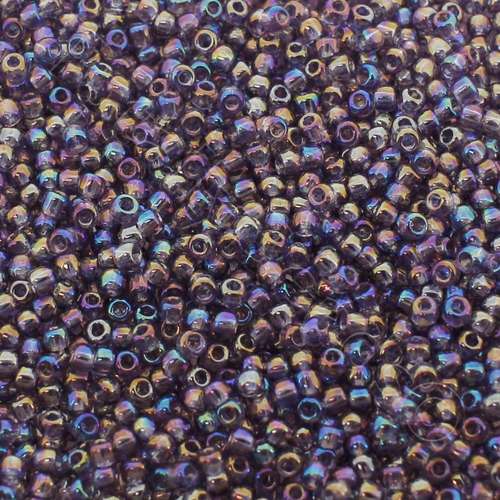 Toho Size 11 Seed Beads 10g - Trans Rainbow Sugar Plum