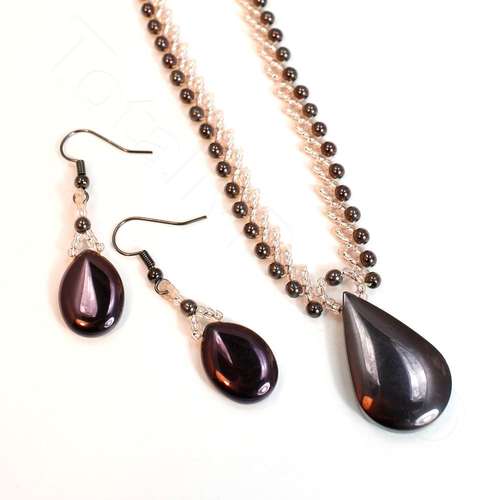 Anastasia Necklace Kit maroon necklace making kit — DIY set with beads and instructions for creating handmade jewelry
