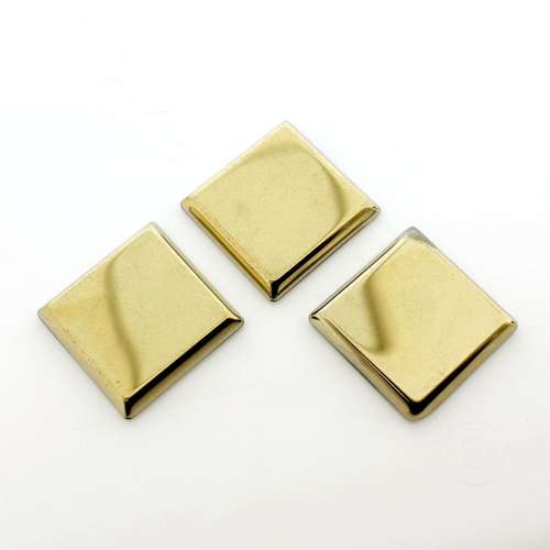 Hematite Cabochon Square 20x20mm - Gold