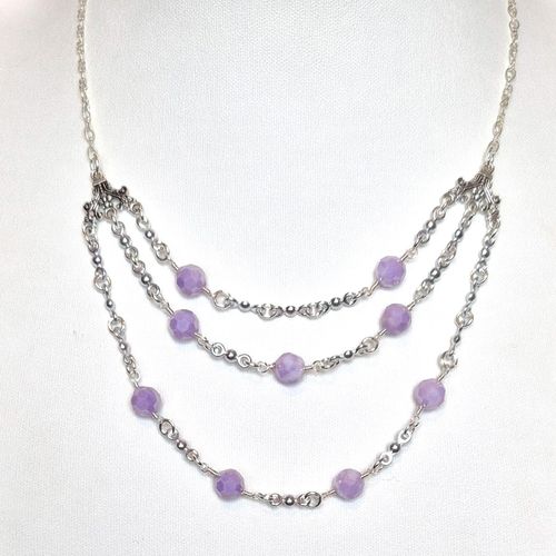 Patrice Crystal Necklaces Lilac for jewellery making