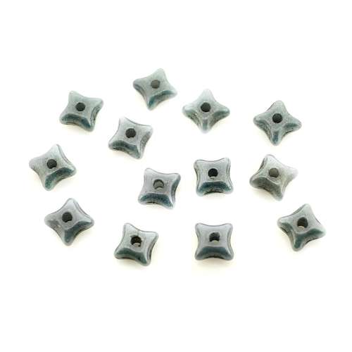 Czech Pinch Square 5mm - Marble Blue 70pcs