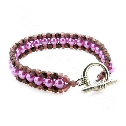 Lydia Bracelet Bundle lilac bracelet making kit — DIY set with beads and instructions for creating handmade jewelry
