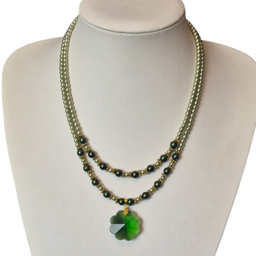 Bonnie Flower Necklace Green for jewellery making