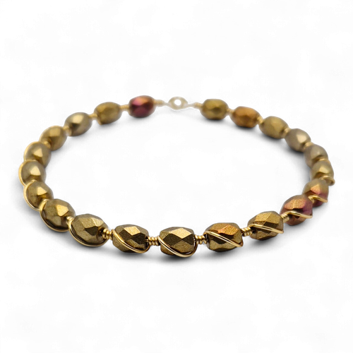 Baros Coil Cuff Bracelet Yellow Gold Metallic for jewellery making