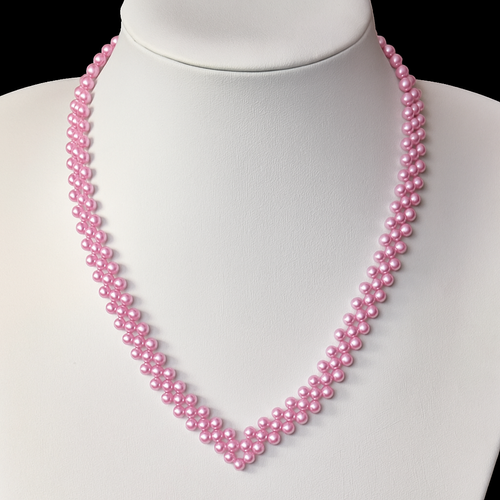 Lakshmi Pearl Necklace Pink for jewellery making