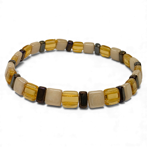 Tina Tile Bracelets x2 Golden for jewellery making