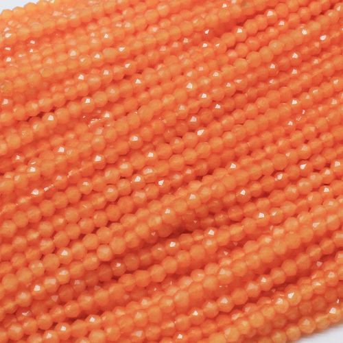 Micro Crystal Round Beads 1.5mm Pastel Orange for jewellery making