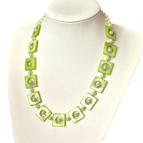 Geena Shell Jewellery Lime Green for jewellery making
