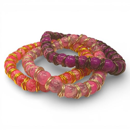 MIlani Marble Bracelets x6 Bouquet for jewellery making
