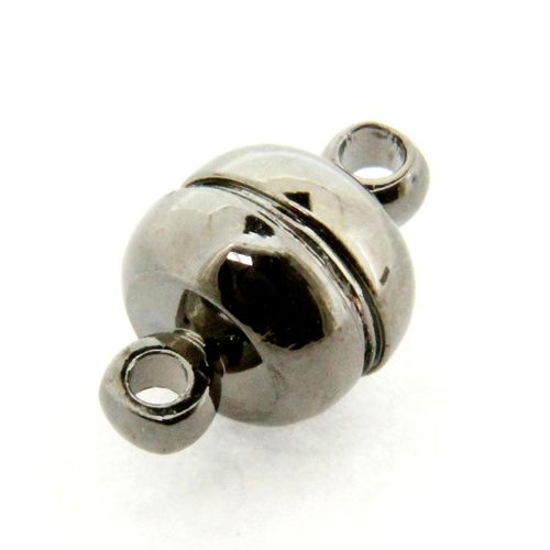 Magnetic Bell Clasps 8mm Black Plated 1pc for jewellery making