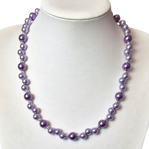 Cerelia Pearl Necklace Lavender for jewellery making