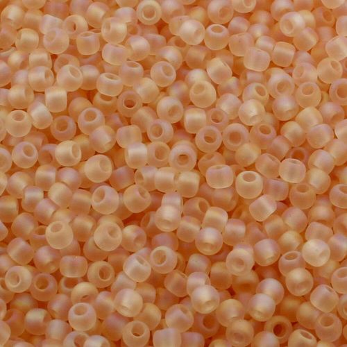 Toho Size 11 Seed Beads 10g Trans Rainbow Frost Rosaline 6mm for jewellery making