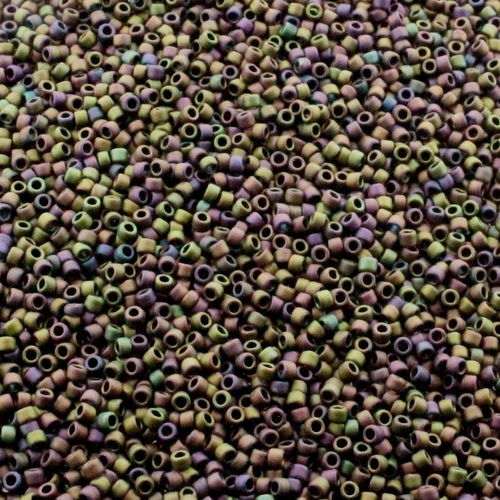 Toho Size 15 Seed Beads 10g Met Frost Iris Purple 3mm for jewellery making