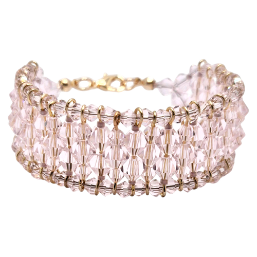 Rani Crystal Bracelet Pink for jewellery making