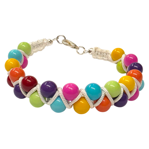Kris Kross Macrame Bracelet x2 Rainbow for jewellery making