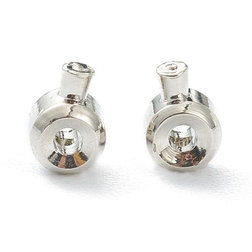 Crimp Stopper Rondelle Rhodium 4.5mm 6pcs for jewellery making