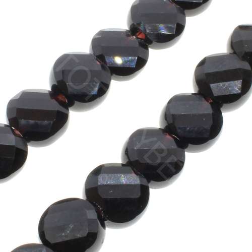 8mm crystal beads black — faceted for jewelry making and beadwork