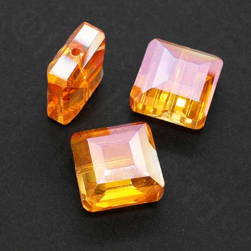 14mm crystal beads auburn, pack of 8 — faceted for jewelry making and beadwork