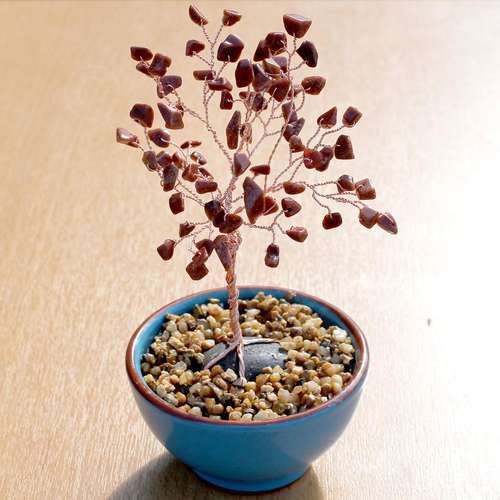 Wire & Gemstone Tree Sculpture Kit goldstone chips jewelry making kit — DIY set with beads and instructions for creating handmade jewelry