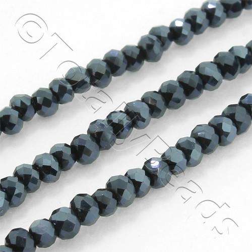 3.5mm crystal beads hematite, pack of 150 — faceted for jewelry making and beadwork