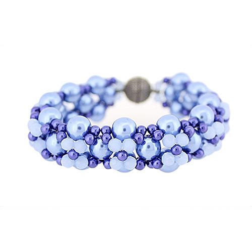 Victoria Tonal Blue Bracelet Kit bracelet making kit — DIY set with beads and instructions for creating handmade jewelry
