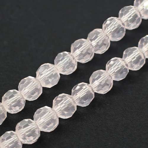 4mm crystal beads hint of rose — faceted for jewelry making and beadwork