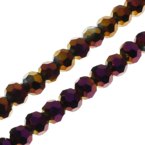4mm crystal beads purple iris — faceted for jewelry making and beadwork
