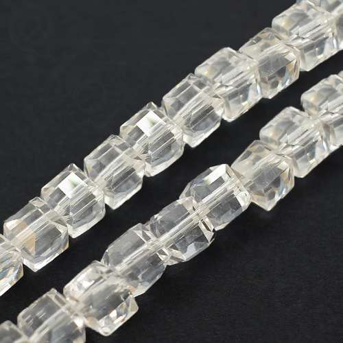 6mm crystal beads crystal clear — faceted for jewelry making and beadwork