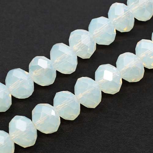 8mm crystal beads blue mist, pack of 70 — faceted for jewelry making and beadwork