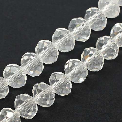 8mm crystal beads clear, pack of 70 — faceted for jewelry making and beadwork