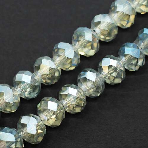 8mm crystal beads electric green, pack of 70 — faceted for jewelry making and beadwork