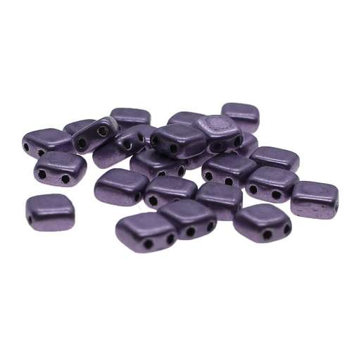 6mm Czech glass glass beads metallic ballet slipper — pack of 25, high-quality two-hole beads ideal for jewelry making, bead weaving, and…