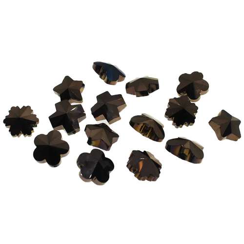 crystal beads bronze mix -, pack of 15 — faceted for jewelry making and beadwork