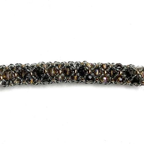 Tubular Netting kit leather jewelry making kit — DIY set with beads and instructions for creating handmade jewelry