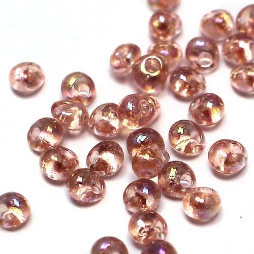 Toho Magatama Beads 3mm 10g - Trans Rainbow Rosaline