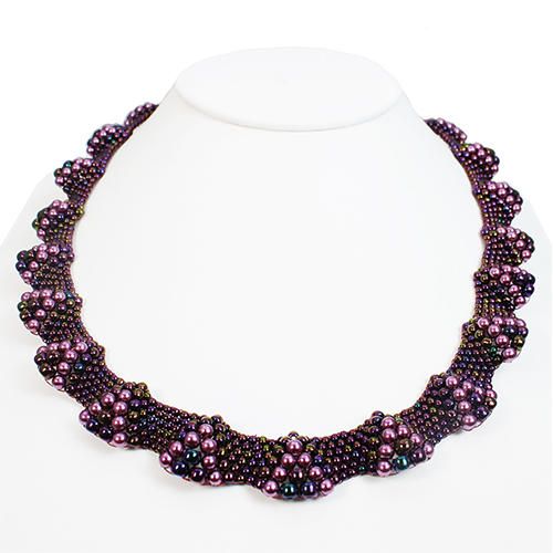 Florentina Necklace purple - bundle pack necklace making kit — DIY set with beads and instructions for creating handmade jewelry