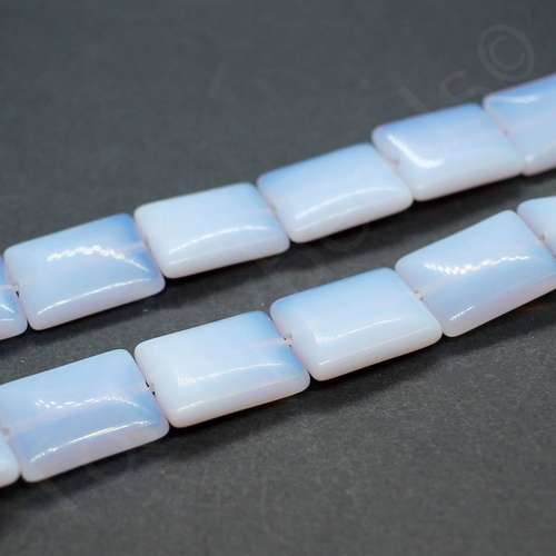 Opal Lilac Flat Rectangle Beads - 20x14mm