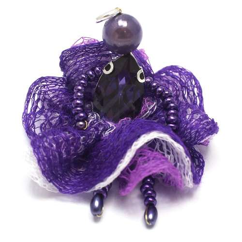 Lady Rivoli Kit purple jewelry making kit — DIY set with beads and instructions for creating handmade jewelry