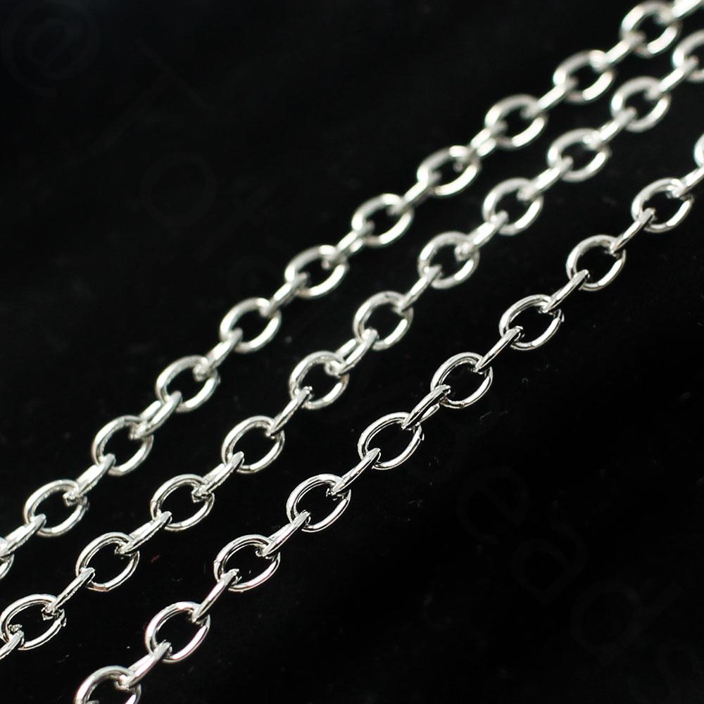 Chain Silver Plated - Oval 5x3.5mm