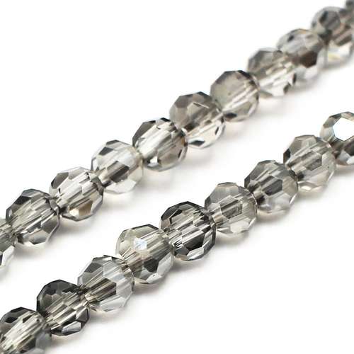 4mm crystal beads silver dust — plated finish, ideal for jewelry making and beadwork