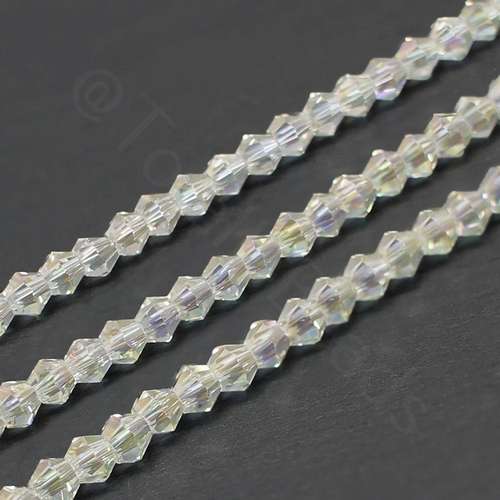 3mm crystal bicone beads lemon chiffon — faceted for jewelry making and beadwork