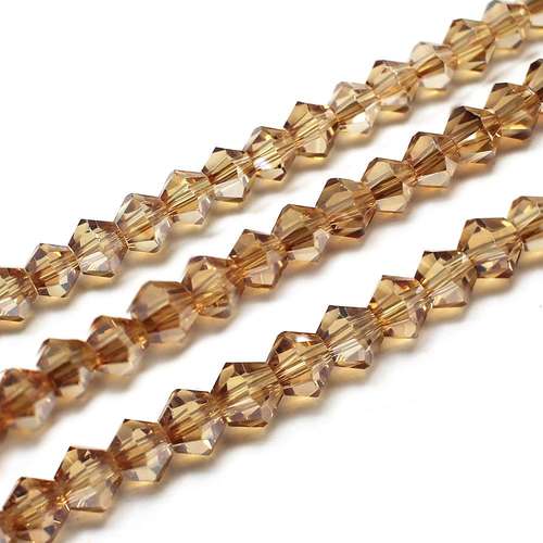 5mm crystal bicone beads auburn — faceted for jewelry making and beadwork