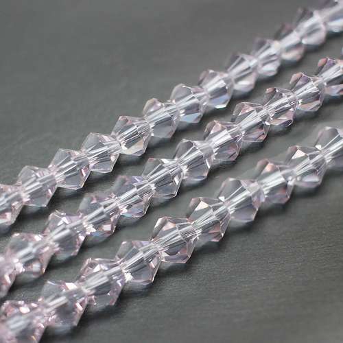 6mm crystal bicone beads violet — faceted for jewelry making and beadwork