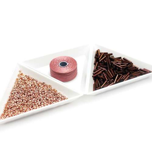 Double Wave Bracelet rose gold bracelet making kit — DIY set with beads and instructions for creating handmade jewelry