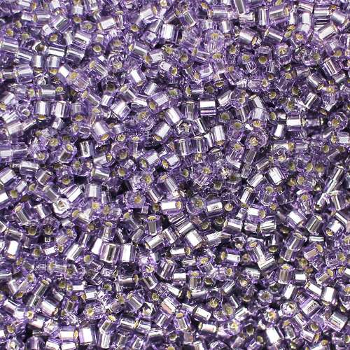 Toho Size 11 Hex Seed Beads 10g - Silver Lined Tanzanite