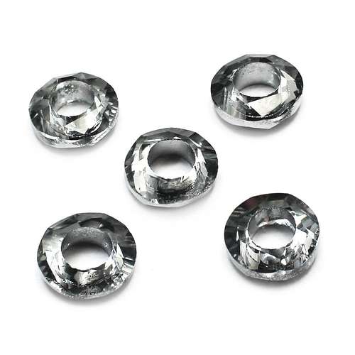Crystal Ring 8mm Silver Diamond 3pc