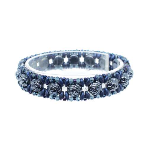 Caroline Rose Bracelet hematite bracelet making kit — DIY set with beads and instructions for creating handmade jewelry